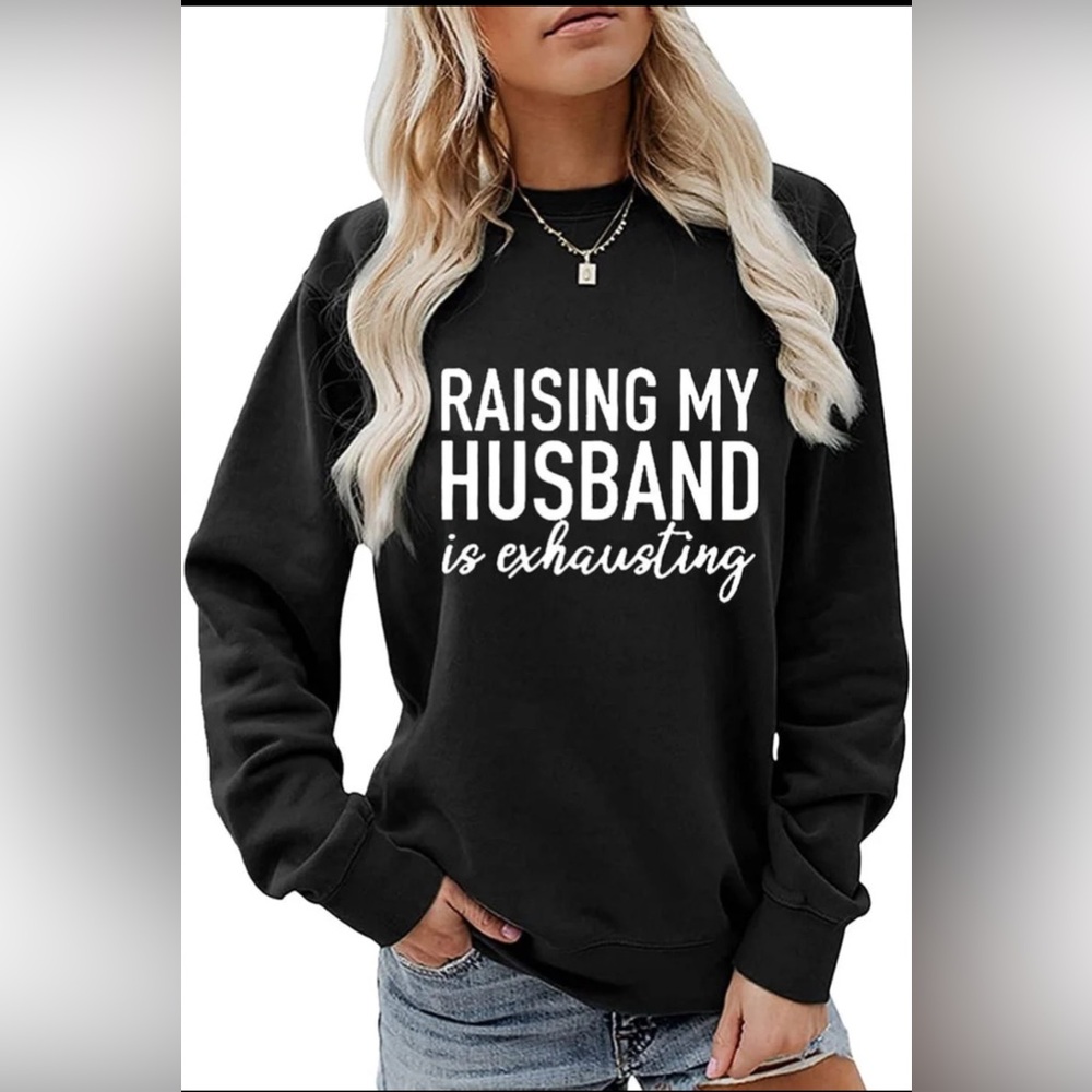 NEW Black Funny Sweatshirt, Slim XL